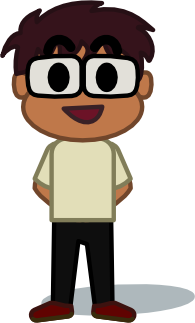 cartoon Sakib standing and smiling